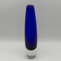 Sven Palmqvist für Orrefors Kunstglas Vase I Kobaltblau Sommerso Keulenvase Schweden 1950er I Skandinavisches Design 21,5 cm Orrefors