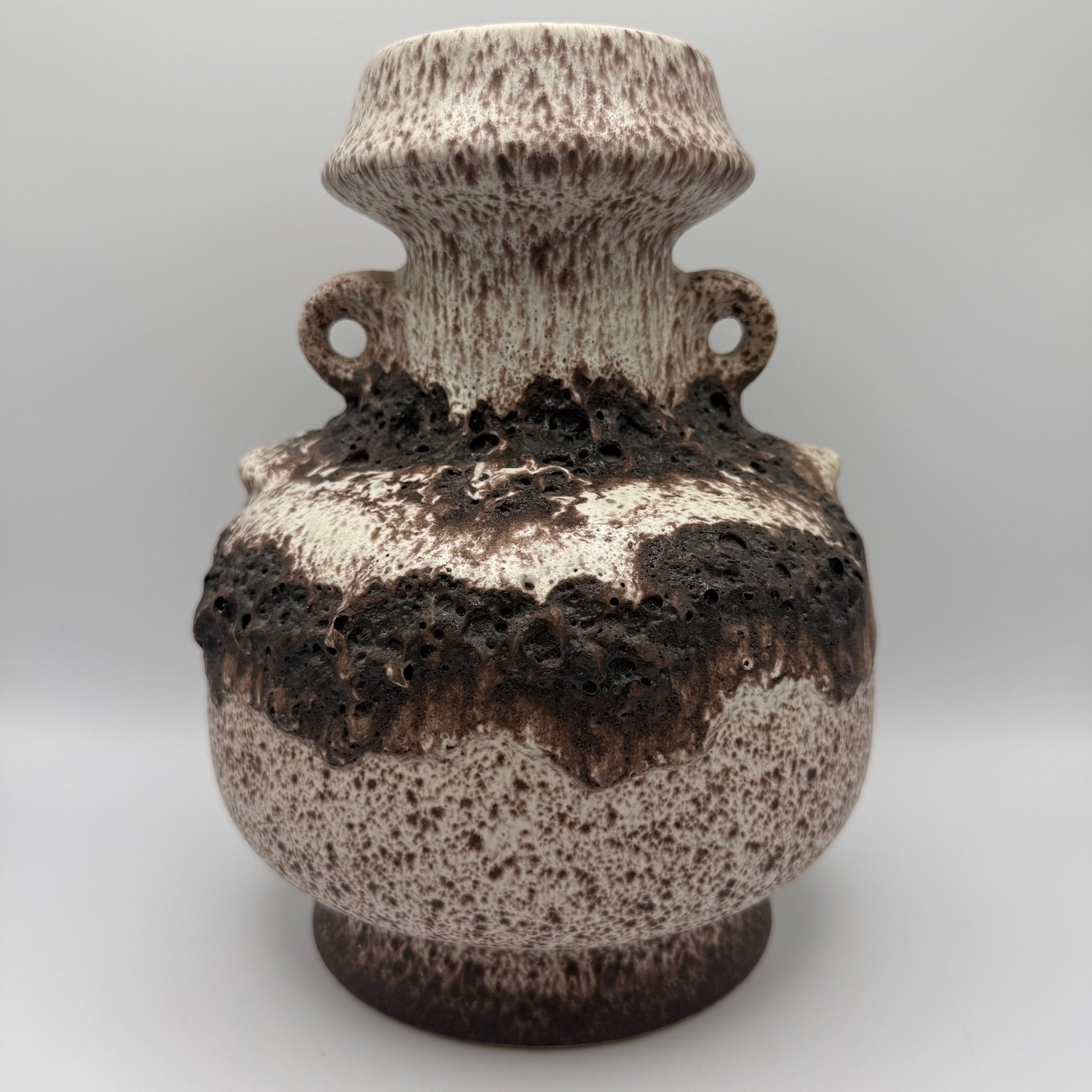 Dümler & Breiden Fat Lava Vase I Modell 123/25 I Henkelvase Brutalist I Beige Braun I 60er 70er I 25 cm Dümler & Breitner