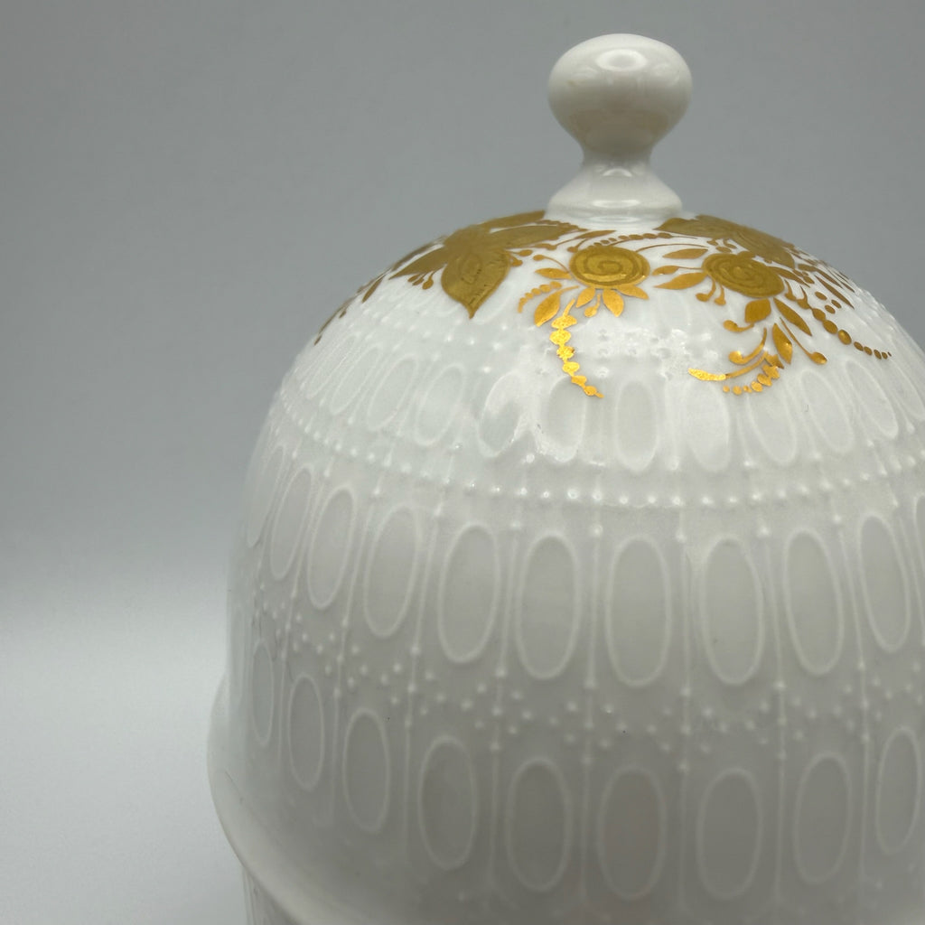 Rosenthal Deckeldose Romanze in Gold I Design Bjørn Wiinblad I studio-linie Zuckerdose I Vintage 15 cm Rosenthal