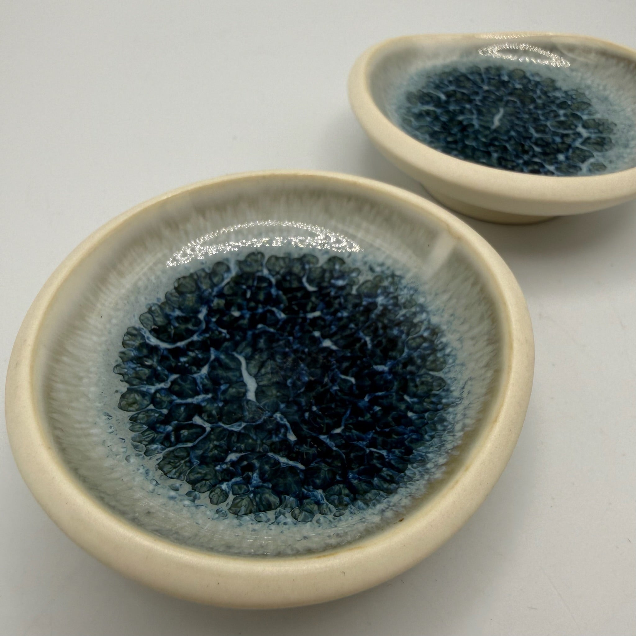 Paar Rosenthal Studio-Linie Schälchen I Serie Struktur I Biskuitporzellan Teilglasiert I 70er 80er I 8,2 cm Rosenthal