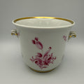 Hutschenreuther Selb Cachepot I Übertopf I Dresden Purpur Rose I Golddekor I Vintage 1950er I 13 cm Hutschenreuther