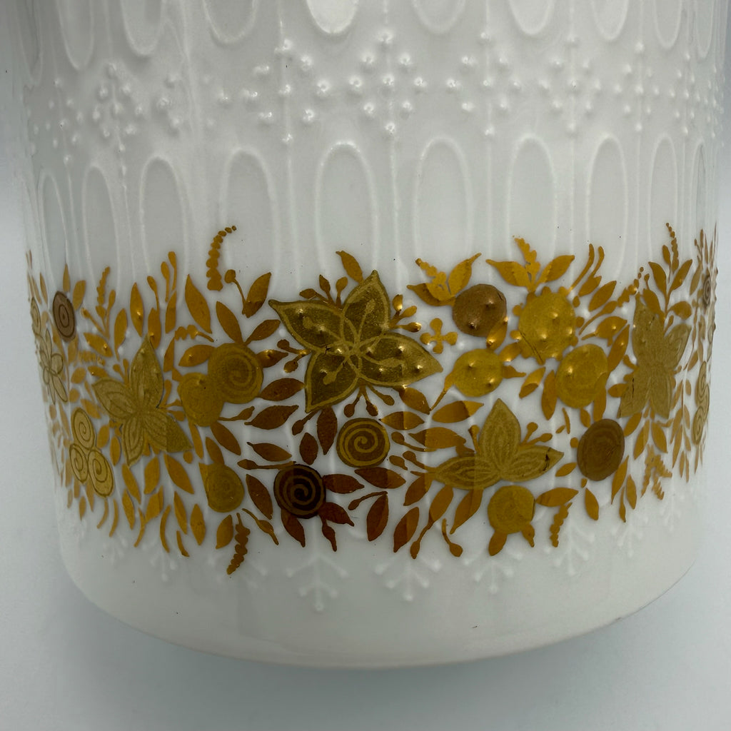 Rosenthal Deckeldose Romanze in Gold I Design Bjørn Wiinblad I studio-linie Zuckerdose I Vintage 15 cm Rosenthal