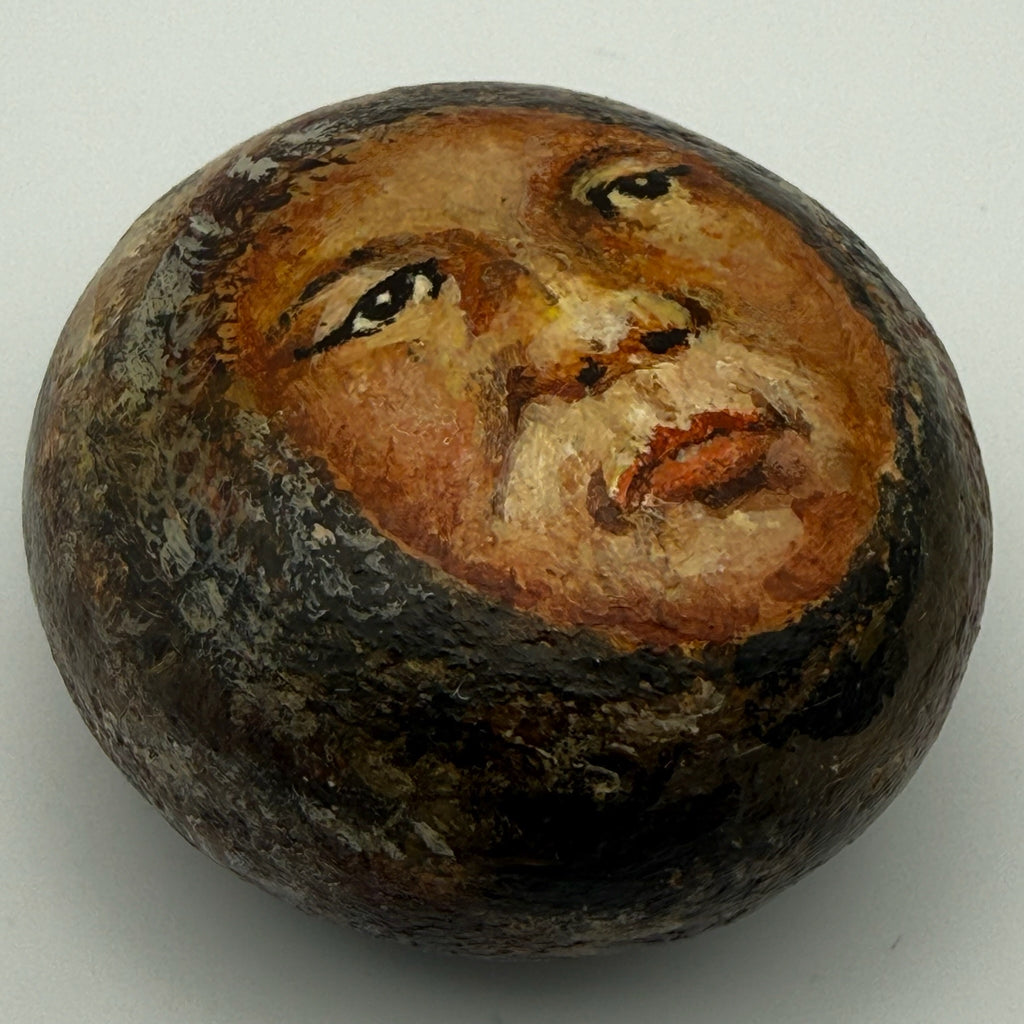 Original Inuit Kunst I Handbemalter Naturstein I Kanada I Handsigniert „Sarah“ I 5,6 cm Showroom Ansbach