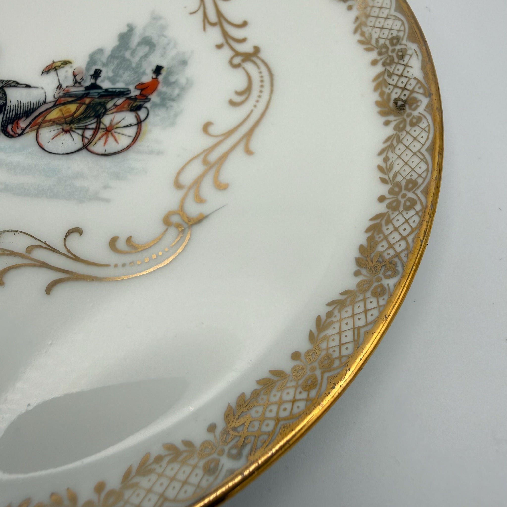 Antiker Limoges Teller I A. Lanternier I Handbemalt I Golddekor I Frankreich I Um 1900 Limoges