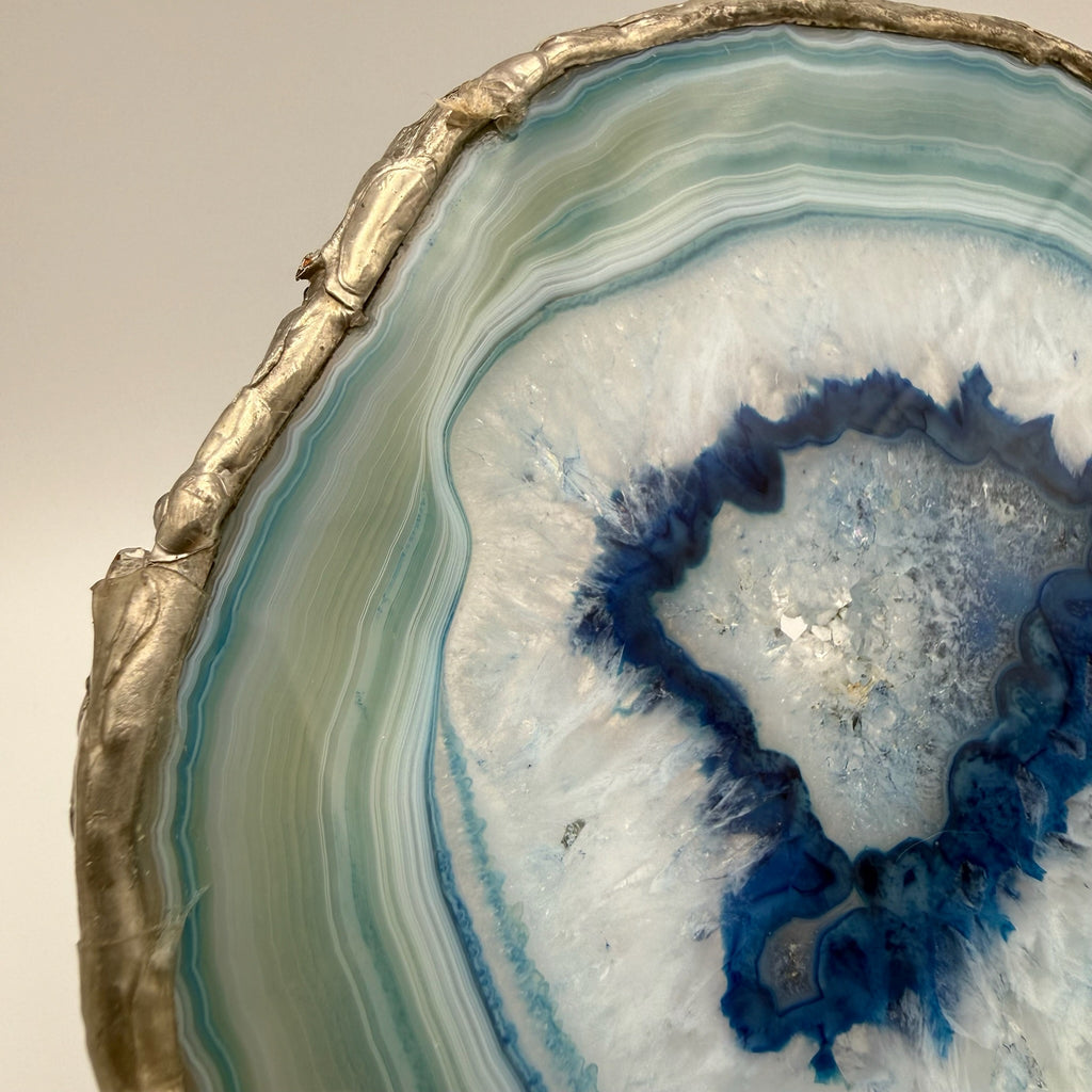 Große Achat Geode I Amethyst Kristall Zentrum I Poliertes Paar I Naturobjekt I 1 kg Showroom Ansbach