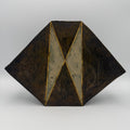 Karlsruher Majolika Art Déco Prunkvase 2193 I Geometrische Diamantform I Goldstaffage 1930er I Sammlerstück 28 cm Karlsruher Majolka