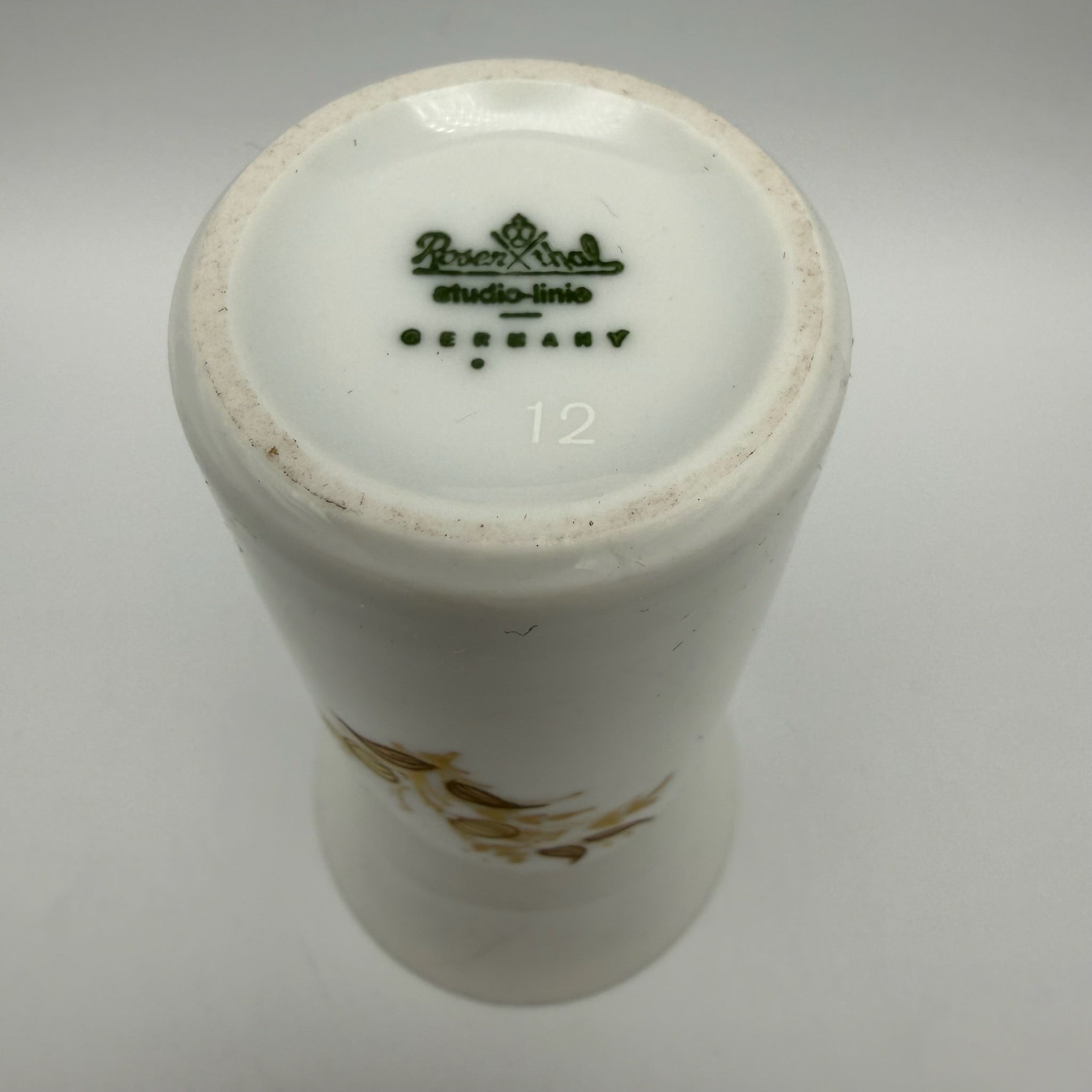 Rosenthal studio-linie Minivase I Design Bjørn Wiinblad I Dekor Romanze in Gold I Vintage 10 cm Rosenthal