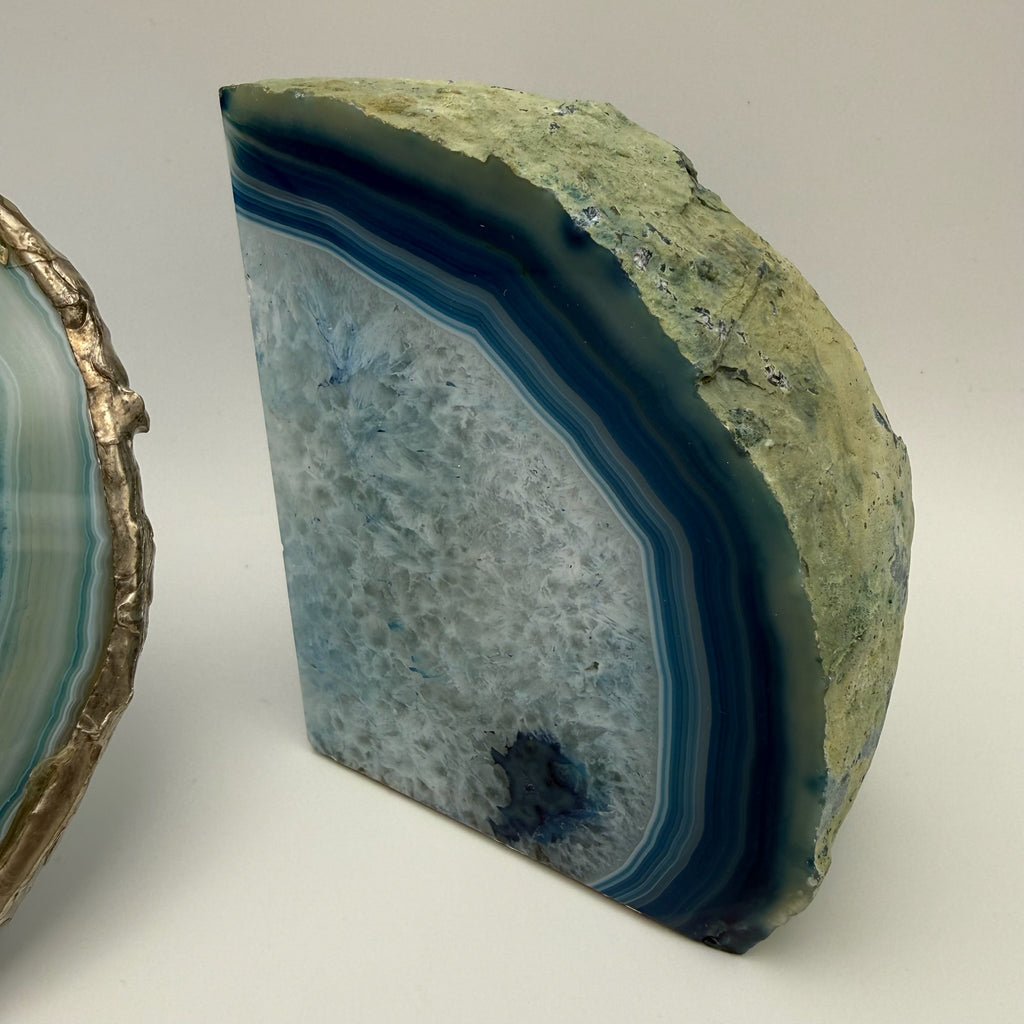 Große Achat Geode I Amethyst Kristall Zentrum I Poliertes Paar I Naturobjekt I 1 kg Showroom Ansbach
