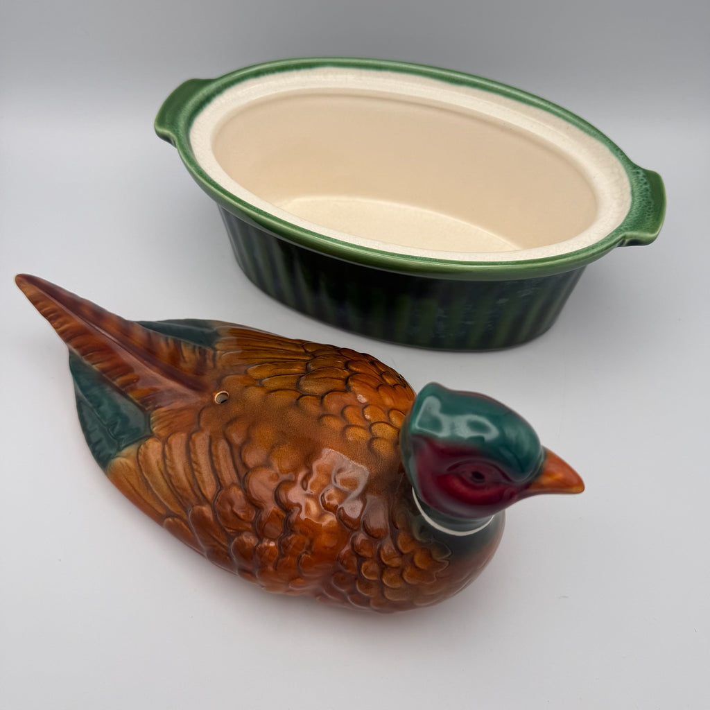 2er Set Frz. Ur-Pastetenformen 1950er I Ente & Fasan Terre a Feu I Unbenutzt Showroom Ansbach