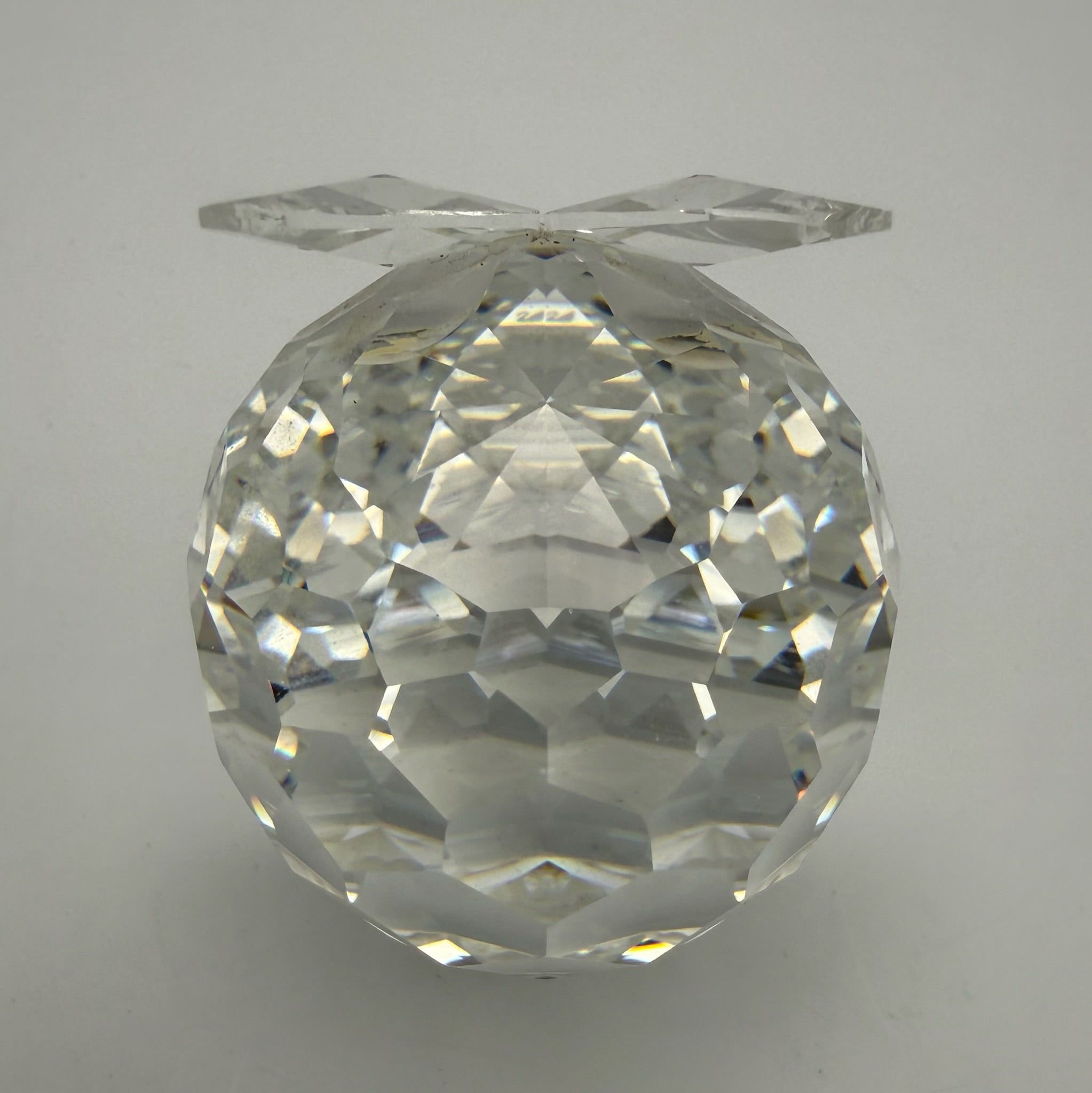 Swarovski Kristall Figur Große Eule Schwanenmarke Max Schreck Top Zustand Swarovski