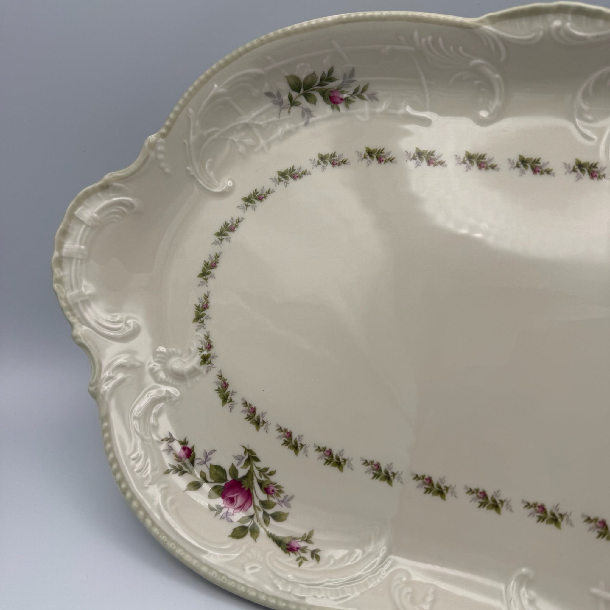 Rosenthal Sanssouci 10 Rosen Servierplatte 39,5 cm I Große Bratenplatte Rokoko Rosenthal
