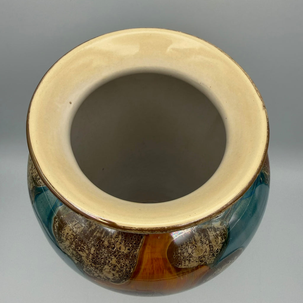 Scheurich Fat Lava Prunkvase 236-26 I Iridisierend Metallic I Space Age 1970er I West Germany Keramik I 26 cm Scheurich