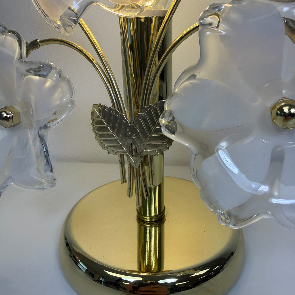 Paul Neuhaus Blüten Tischlampe I Modell 4521-10 I Romantische Florentiner Bouquet Lampe I Chrom & Acryl-Blüten Paul Neuhaus