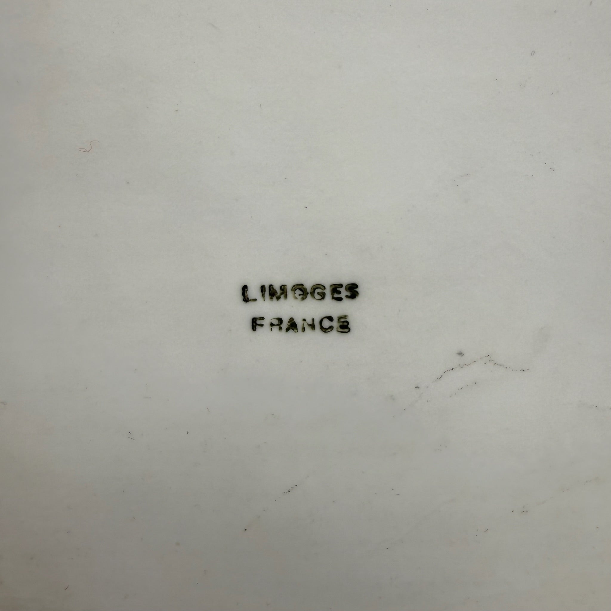 Antiker Limoges Teller I Quadratisch I Vögel Handbemalt I Chavagnac I Um 1900 Limoges
