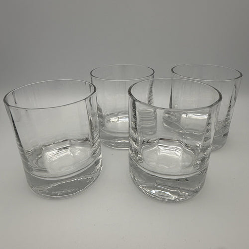 4x Vintage Whiskygläser Set Klar Bleikristall Whiskybecher Tumbler schwer 1544g Showroom Ansbach