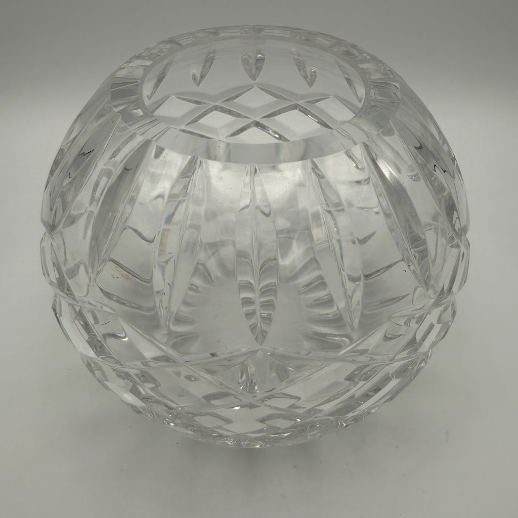 Vintage Kristall Vase I Kugelform I Waffelschliff I Kristallglas I Schwer I 9,5 cm Showroom Ansbach