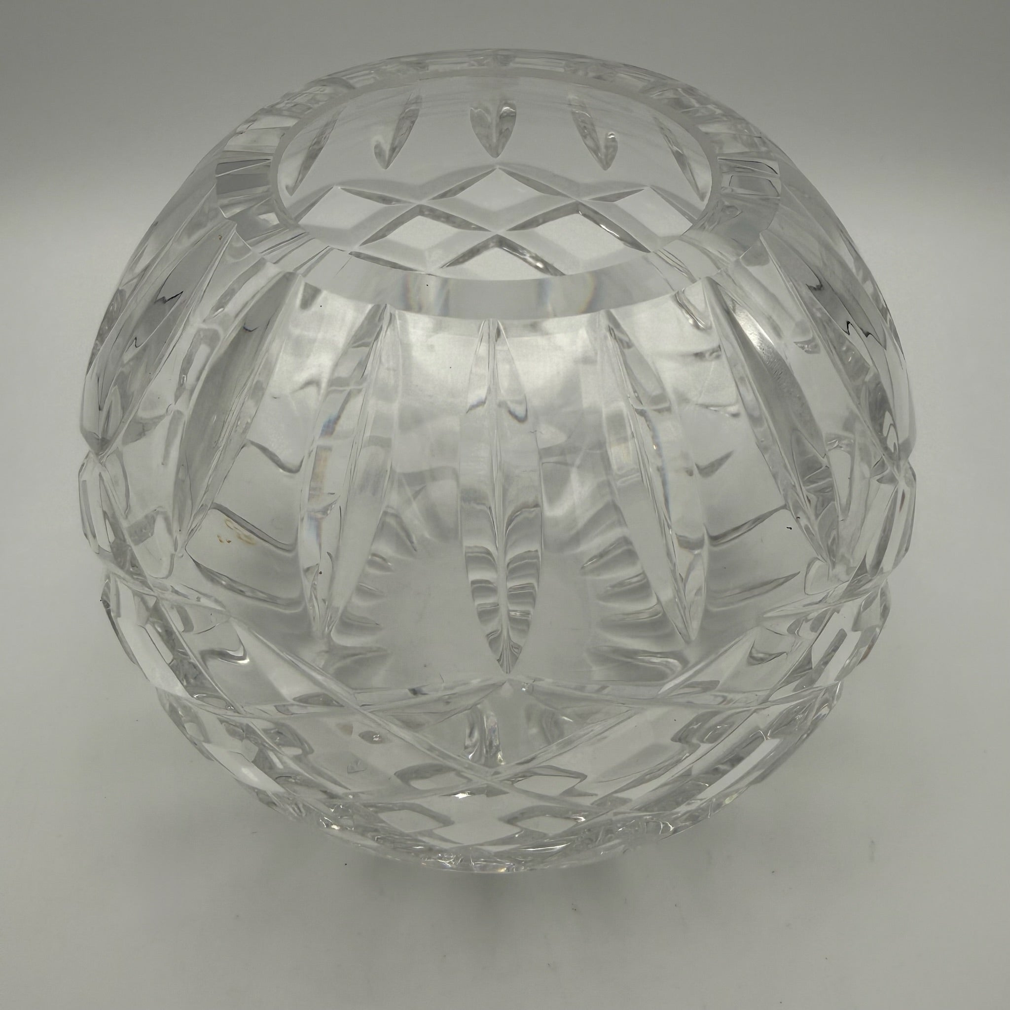 Vintage Kristall Vase I Kugelform I Waffelschliff I Kristallglas I Schwer I 9,5 cm Showroom Ansbach