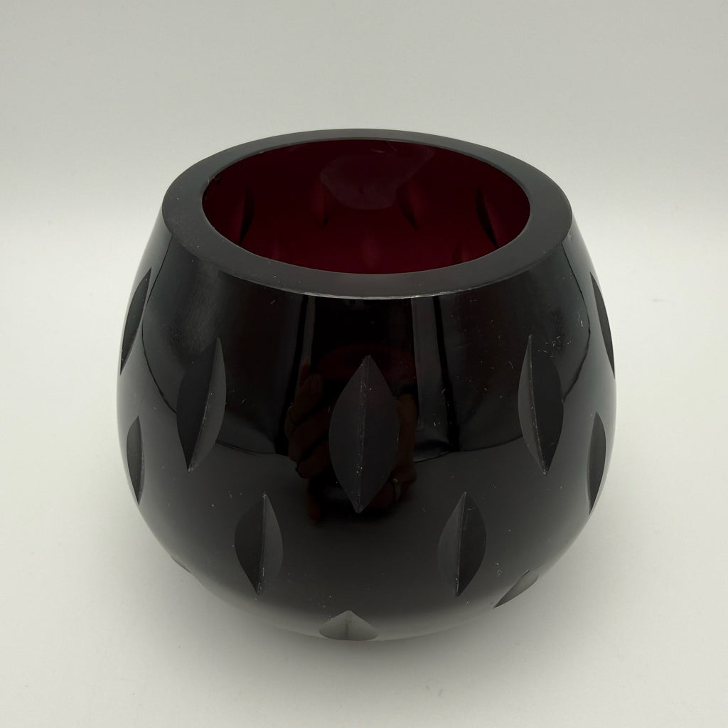 Lambert Glas Becher Lila Gemarkt Windlicht Vase Mid Century Schwer 440g Lambert