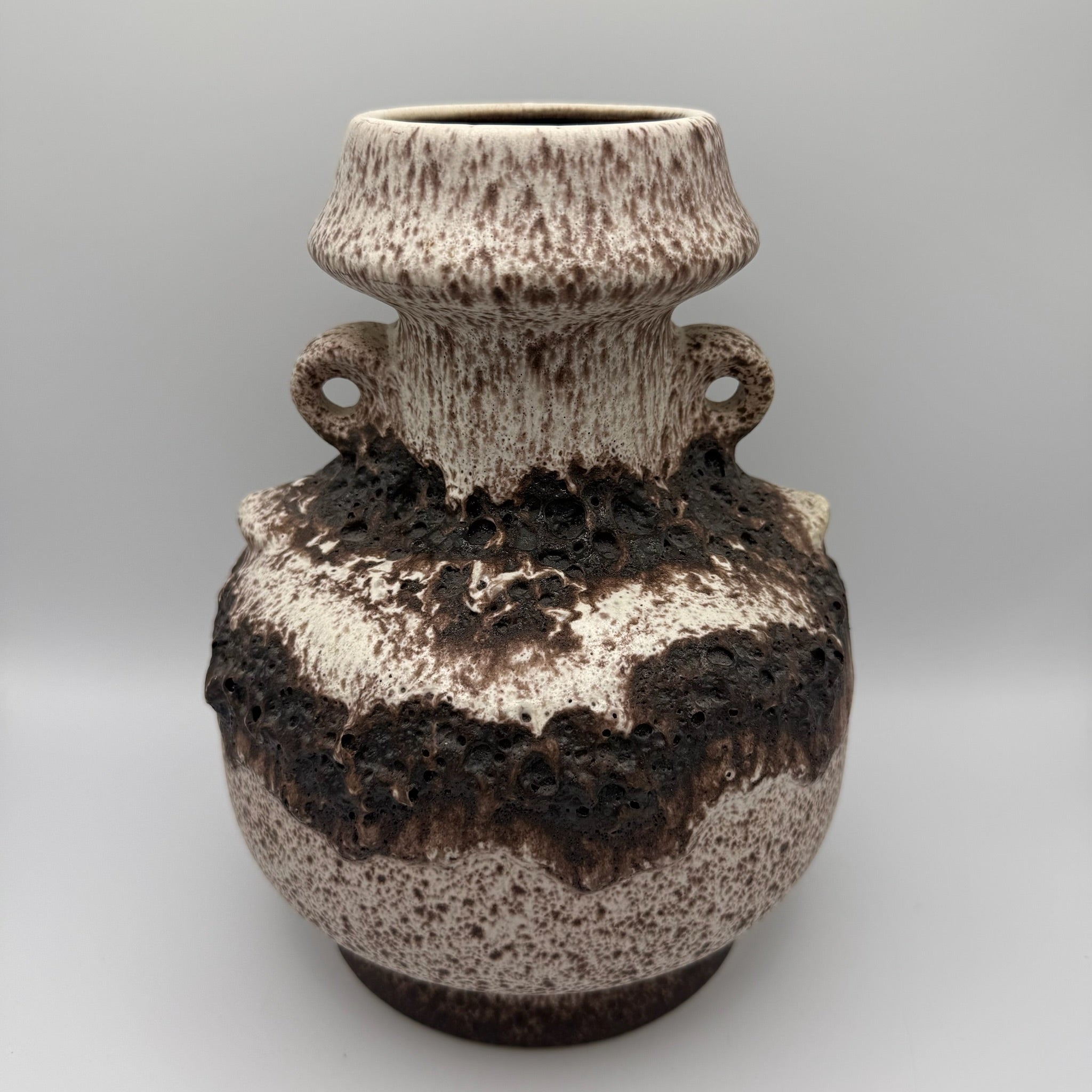 Dümler & Breiden Fat Lava Vase I Modell 123/25 I Henkelvase Brutalist I Beige Braun I 60er 70er I 25 cm Dümler & Breitner