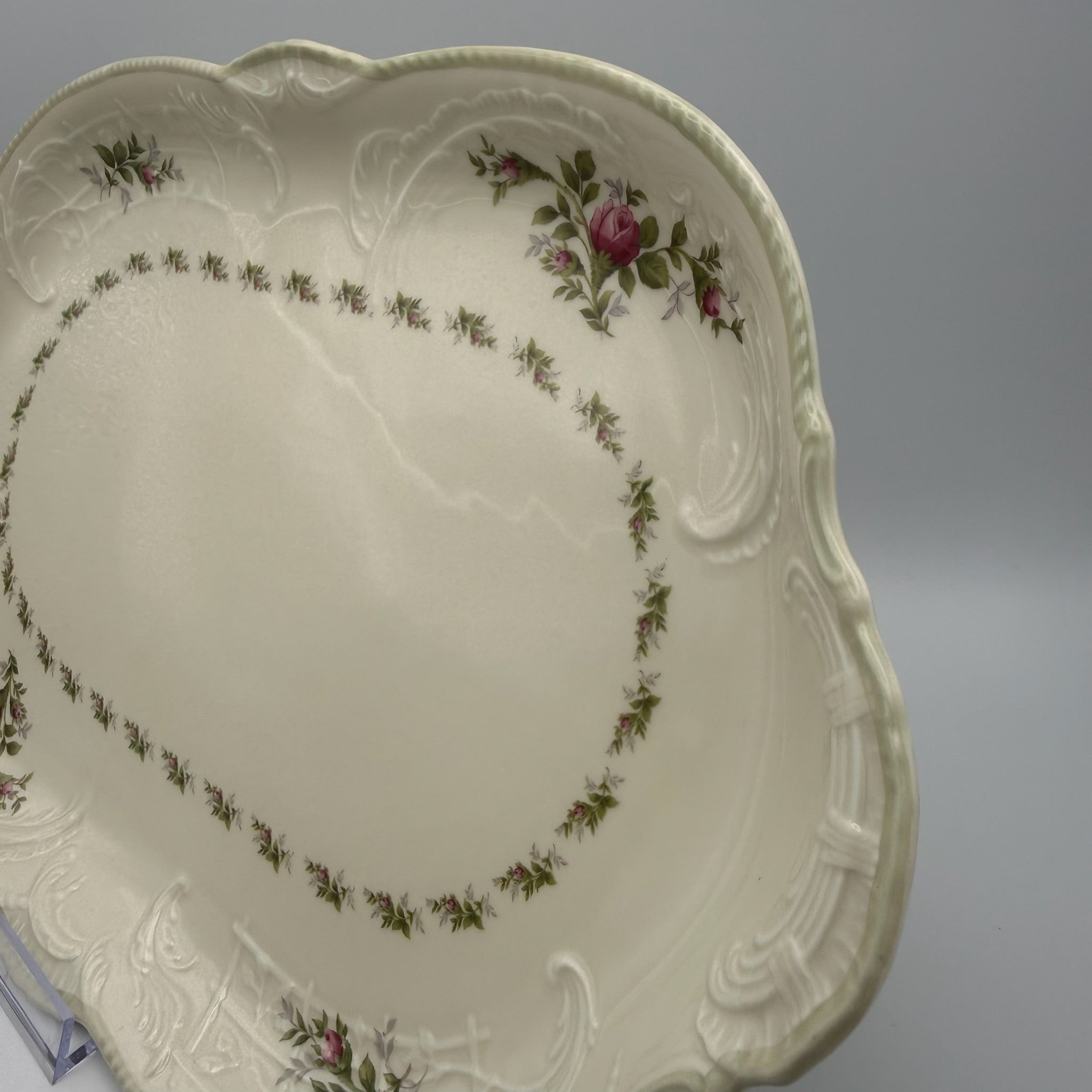 Rosenthal Sanssouci 10 Rosen Servierplatte 39,5 cm I Große Bratenplatte Rokoko Rosenthal