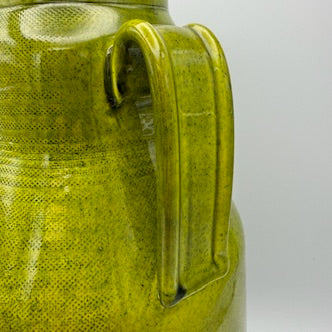 Ikonische Baldelli XL Henkelkanne 1960er I Grüne Mid-Century Keramik Karaffe mit Korken I Italy Modernist Design 31 cm I Top-Zustand Baldelli