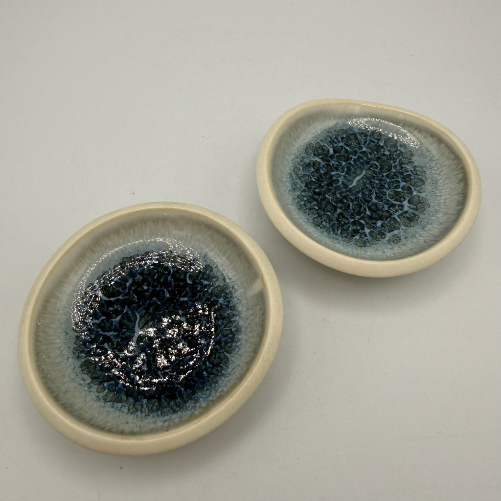 Paar Rosenthal Studio-Linie Schälchen I Serie Struktur I Biskuitporzellan Teilglasiert I 70er 80er I 8,2 cm Rosenthal