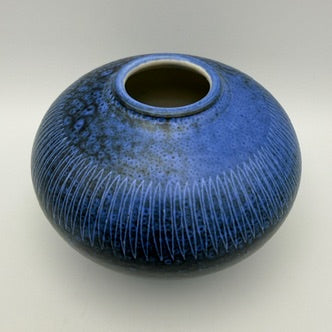 Thoms Keramik Vase Blau Signiert Studio Keramik Mid Century 8,5 cm Thoms Keramik