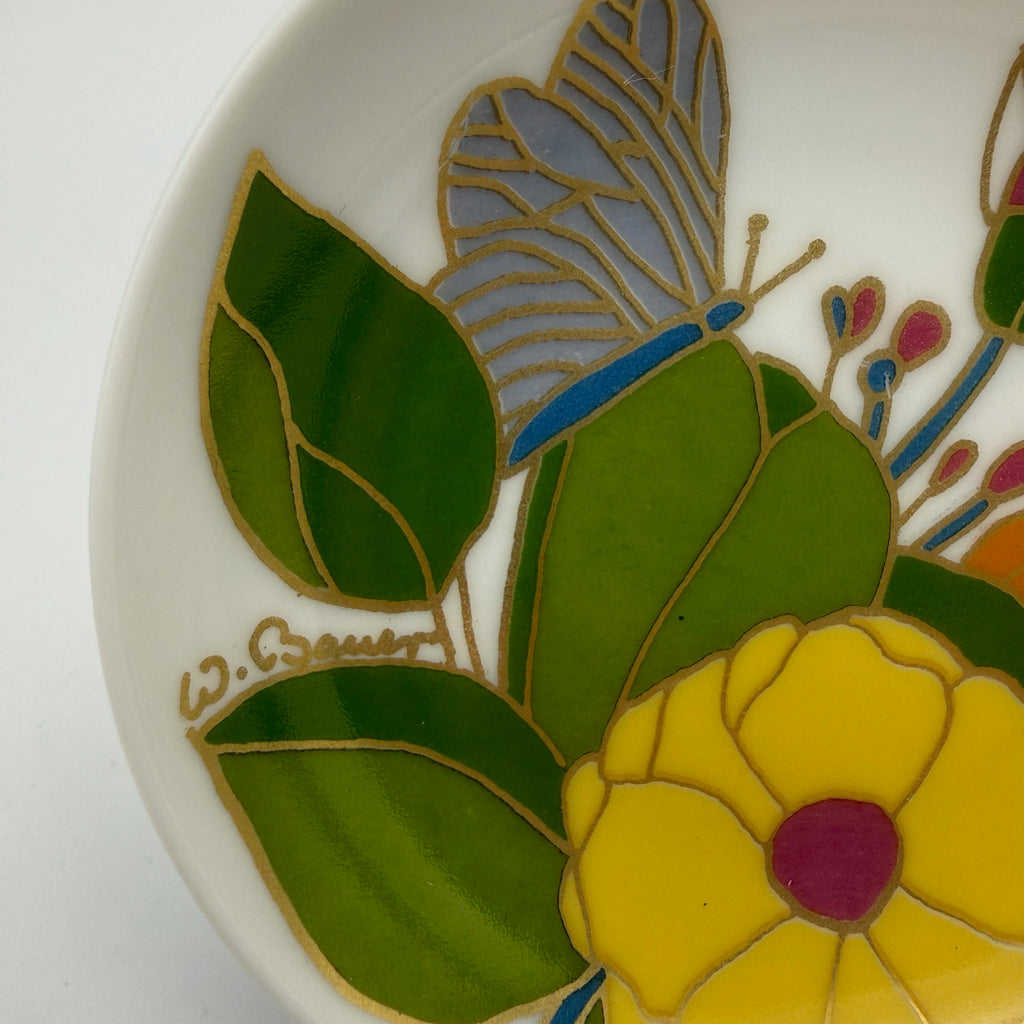 Rosenthal studio-linie Jubiläumsteller 1979/1980 I Design Walter Bauer I Konfektteller Schmetterling Gold I 9,5 cm Rosenthal