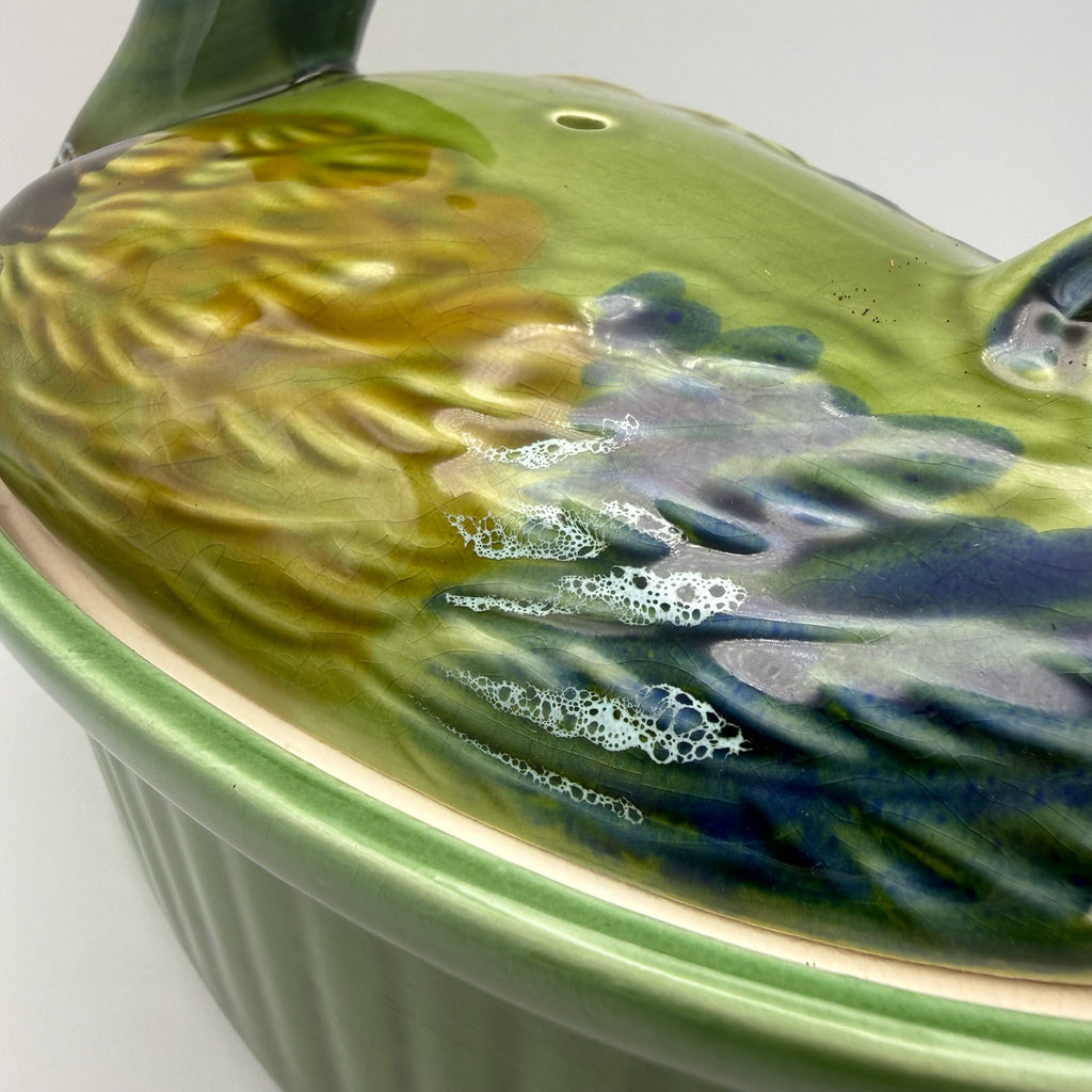 2er Set Frz. Ur-Pastetenformen 1950er I Ente & Fasan Terre a Feu I Unbenutzt Showroom Ansbach