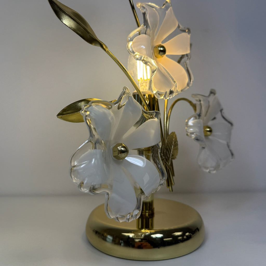 Paul Neuhaus Blüten Tischlampe I Modell 4521-10 I Romantische Florentiner Bouquet Lampe I Chrom & Acryl-Blüten Paul Neuhaus