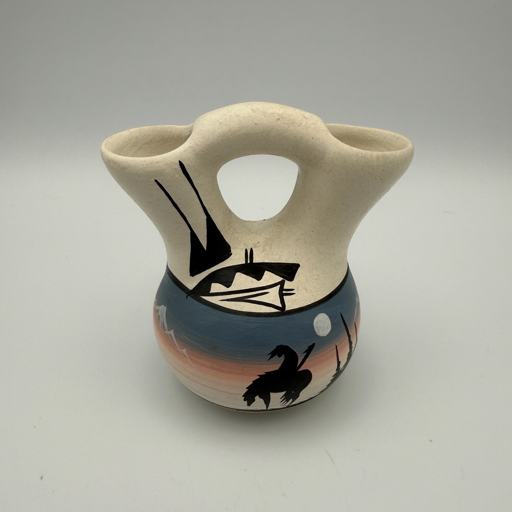 Studio Keramik Doppelvase „Aydine“ I Organische Form I Handarbeit Unikat I Vintage I 8,5 cm Aydine