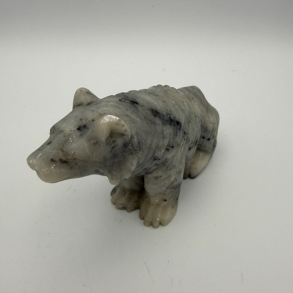 Antike Inuit Speckstein Figur I Bär I Kanada Eskimo Kunst I Handarbeit I 10 cm Showroom Ansbach