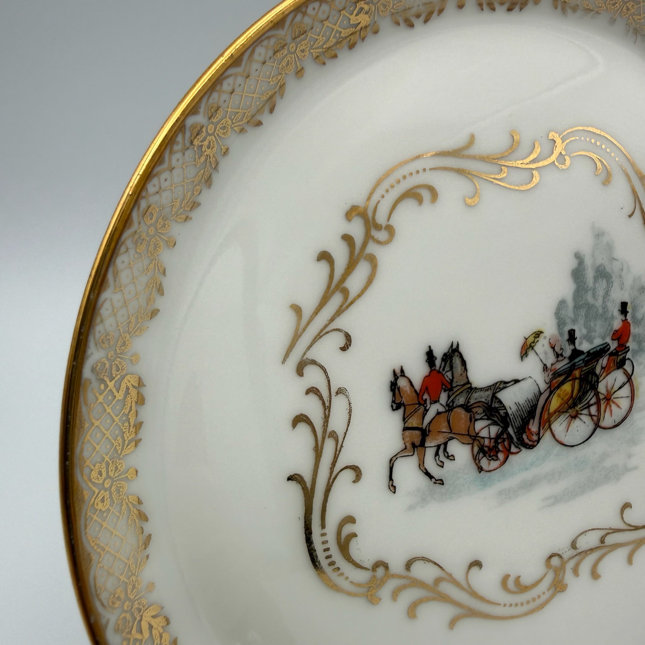 Antiker Limoges Teller I A. Lanternier I Handbemalt I Golddekor I Frankreich I Um 1900 Limoges