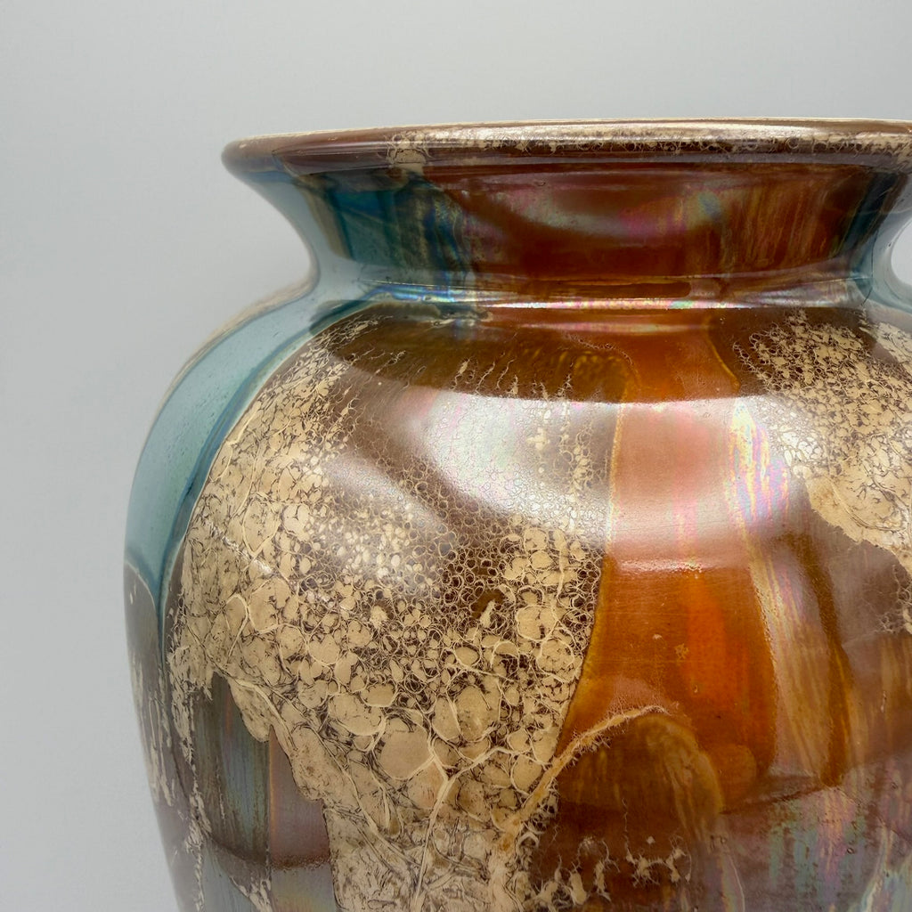 Scheurich Fat Lava Prunkvase 236-26 I Iridisierend Metallic I Space Age 1970er I West Germany Keramik I 26 cm Scheurich