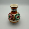 Vintage Tiroler Majolika Schwaz Vase Handbemalt Alpenblumen Keramik 50er 60er Tiroler Mojolika