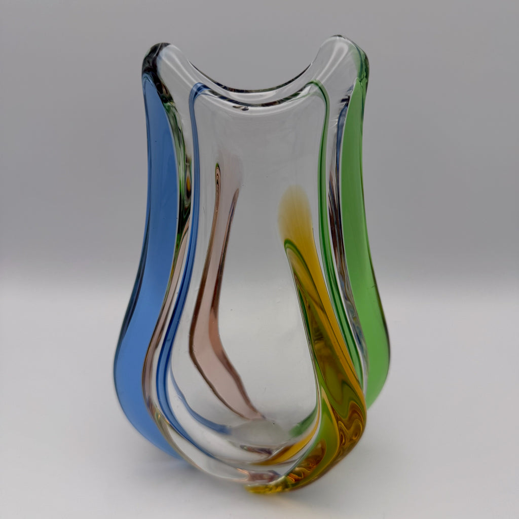 Sklo Union Rhapsody Glas Vase František Zemek Tschechoslowakei 60er Vintage 1143g Sklo Union