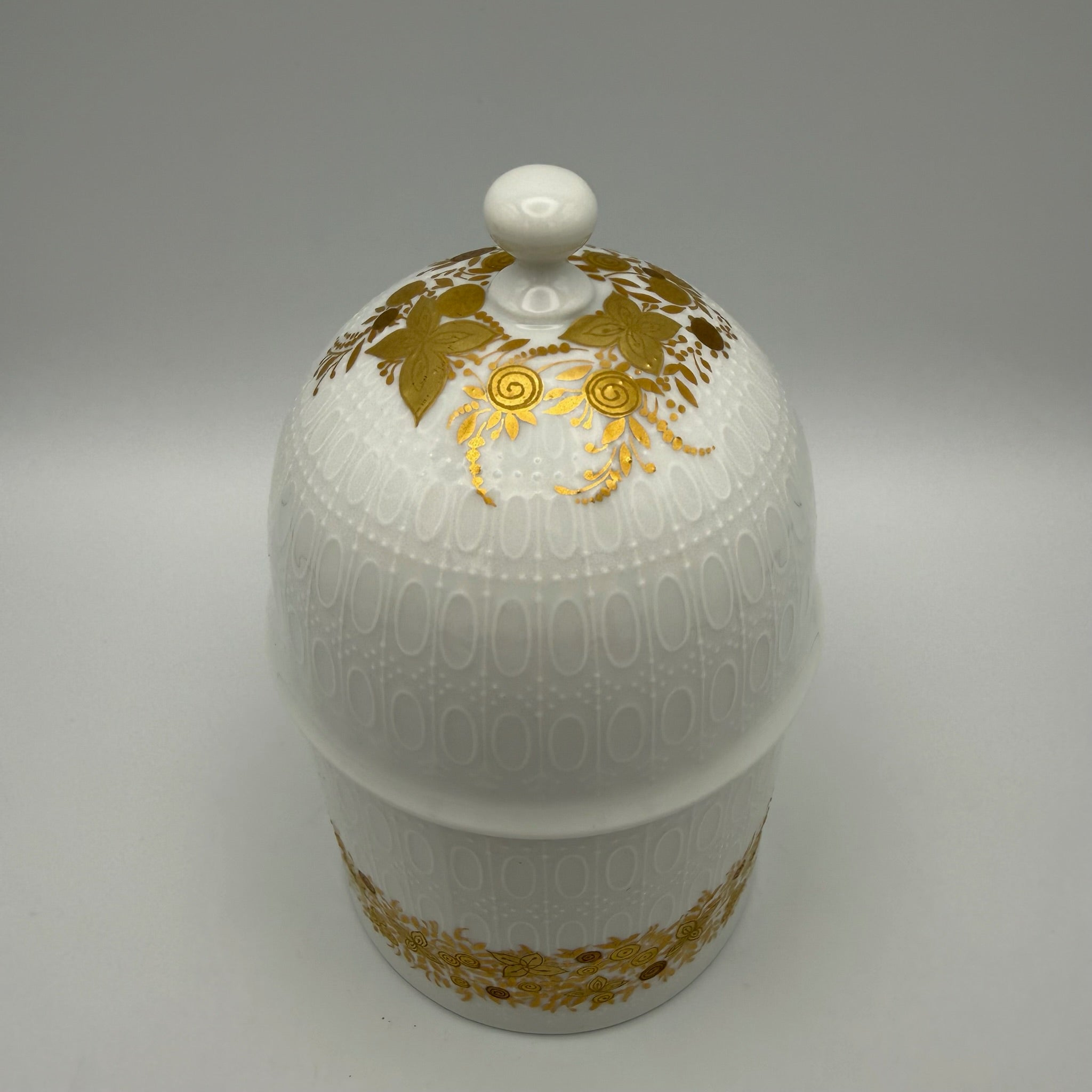 Rosenthal Deckeldose Romanze in Gold I Design Bjørn Wiinblad I studio-linie Zuckerdose I Vintage 15 cm Rosenthal