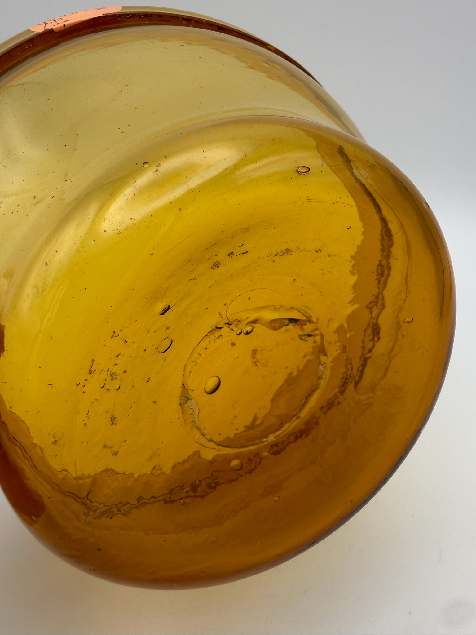 Vintage Judaica Glas Schale Israel Luxus Steuermarke Bat Sheva Mundgeblasen 60er Showroom Ansbach