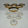 6x Vintage Longdrinkgläser Set Goldrand Wassergläser Kristall Mid Century 60er Showroom Ansbach