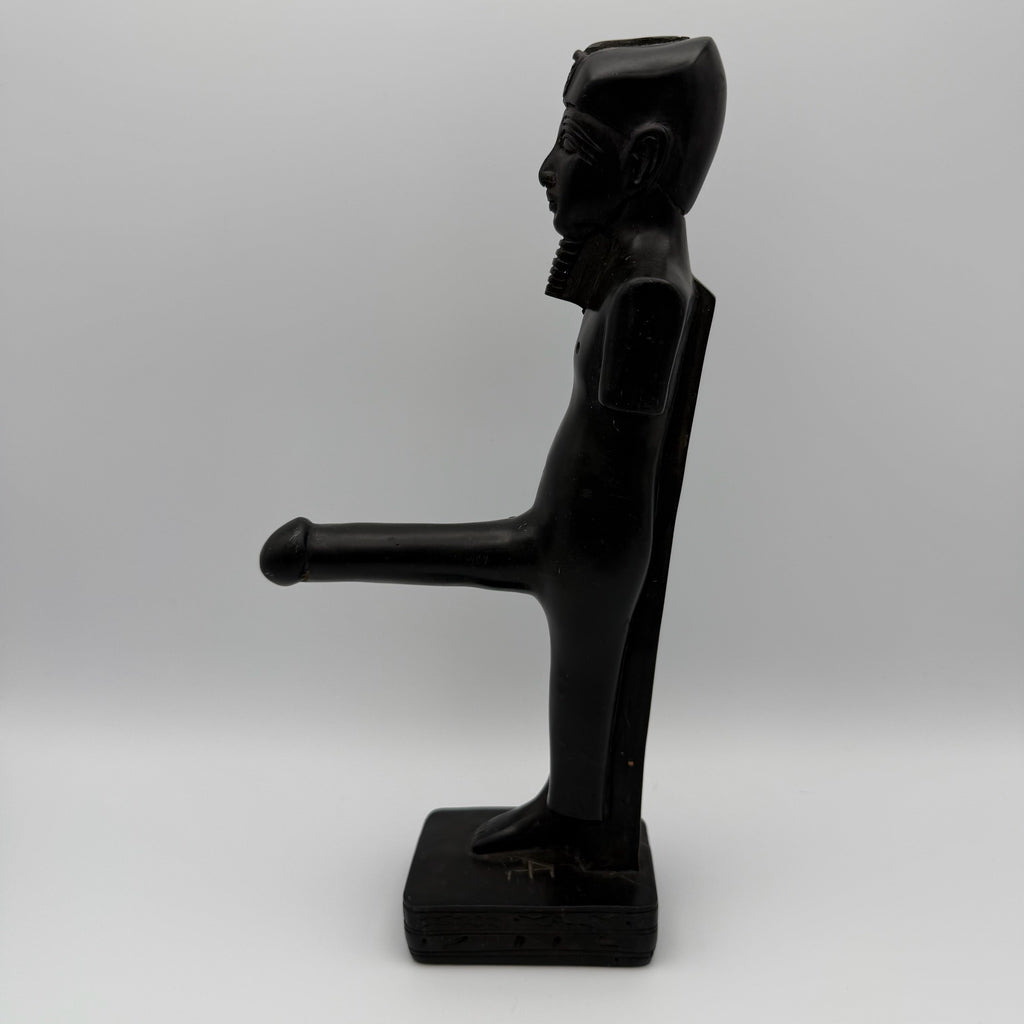 Ägyptische Min Statue I Fruchtbarkeitsgott I Ithyphallisch I Replik Handarbeit I 25,6 cm Showroom Ansbach