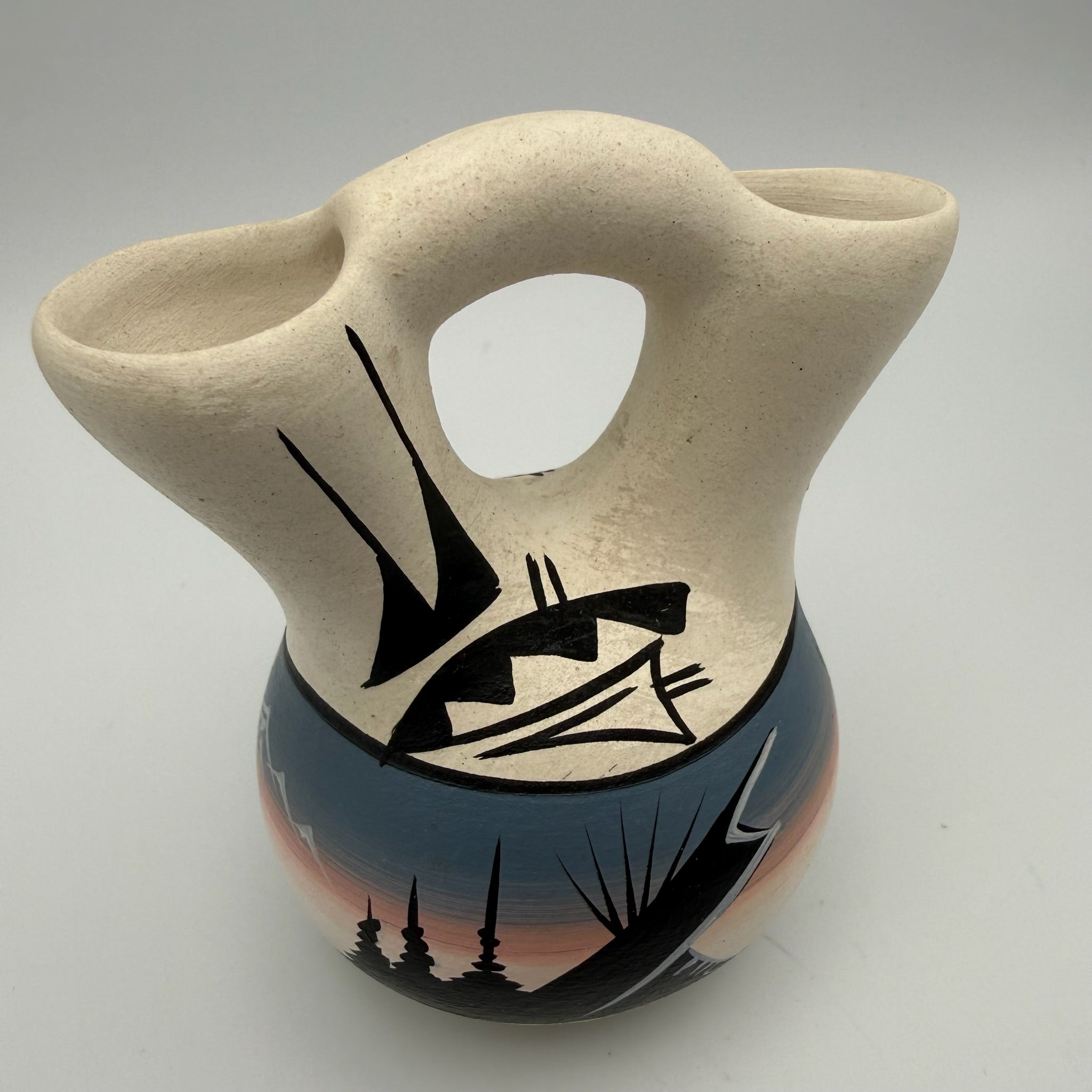 Studio Keramik Doppelvase „Aydine“ I Organische Form I Handarbeit Unikat I Vintage I 8,5 cm Aydine