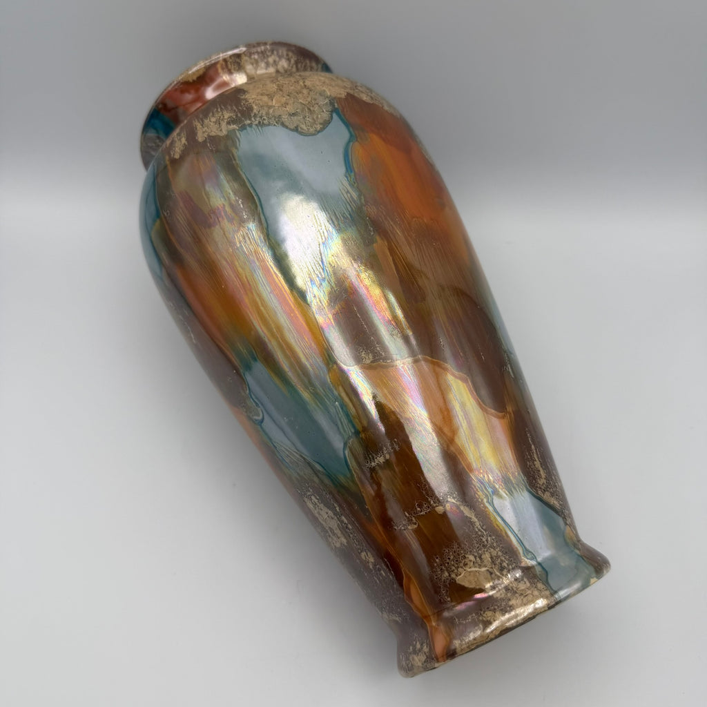 Scheurich Fat Lava Prunkvase 236-26 I Iridisierend Metallic I Space Age 1970er I West Germany Keramik I 26 cm Scheurich