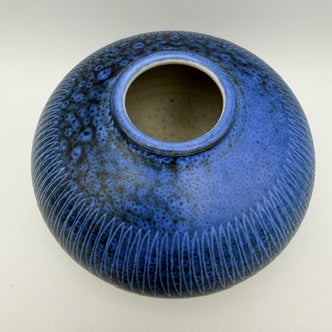 Thoms Keramik Vase Blau Signiert Studio Keramik Mid Century 8,5 cm Thoms Keramik