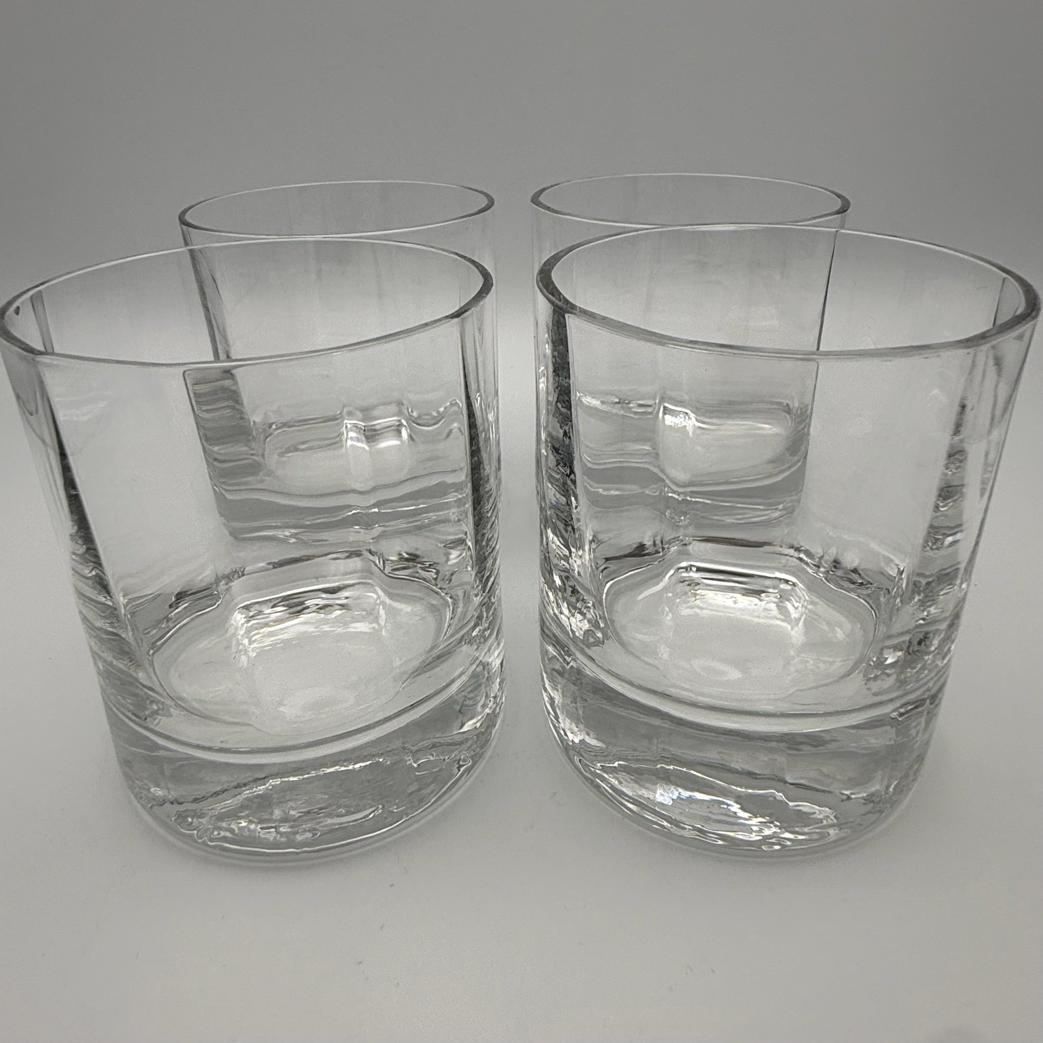 4x Vintage Whiskygläser Set Klar Bleikristall Whiskybecher Tumbler schwer 1544g Showroom Ansbach