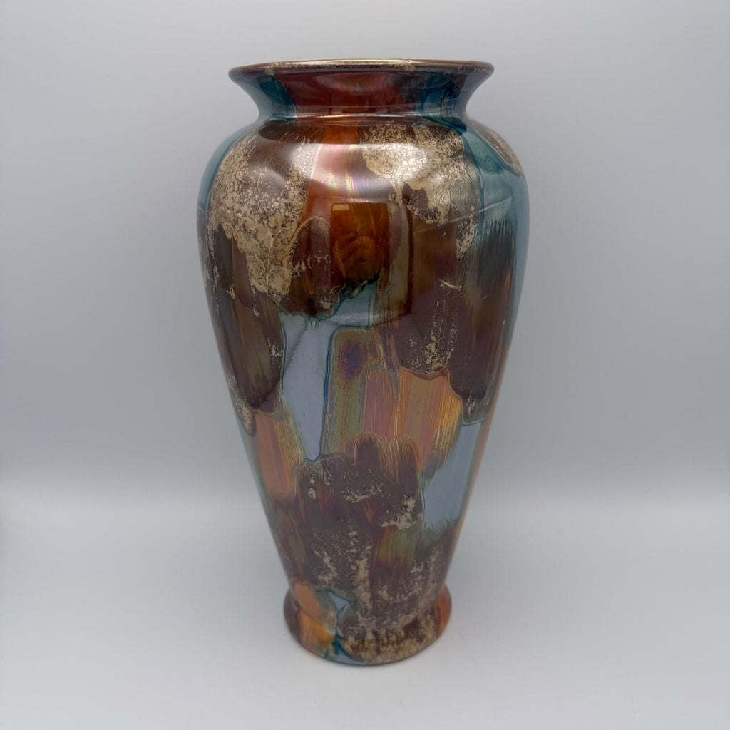 Scheurich Fat Lava Prunkvase 236-26 I Iridisierend Metallic I Space Age 1970er I West Germany Keramik I 26 cm Scheurich