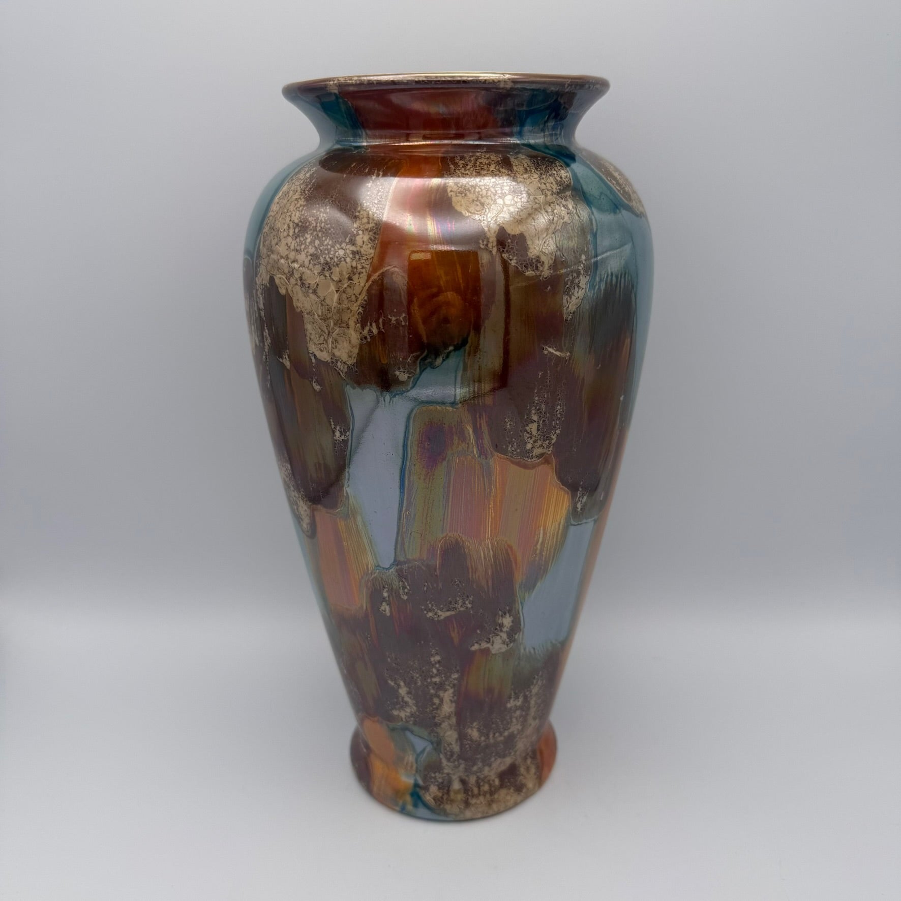 Scheurich Fat Lava Prunkvase 236-26 I Iridisierend Metallic I Space Age 1970er I West Germany Keramik I 26 cm Scheurich