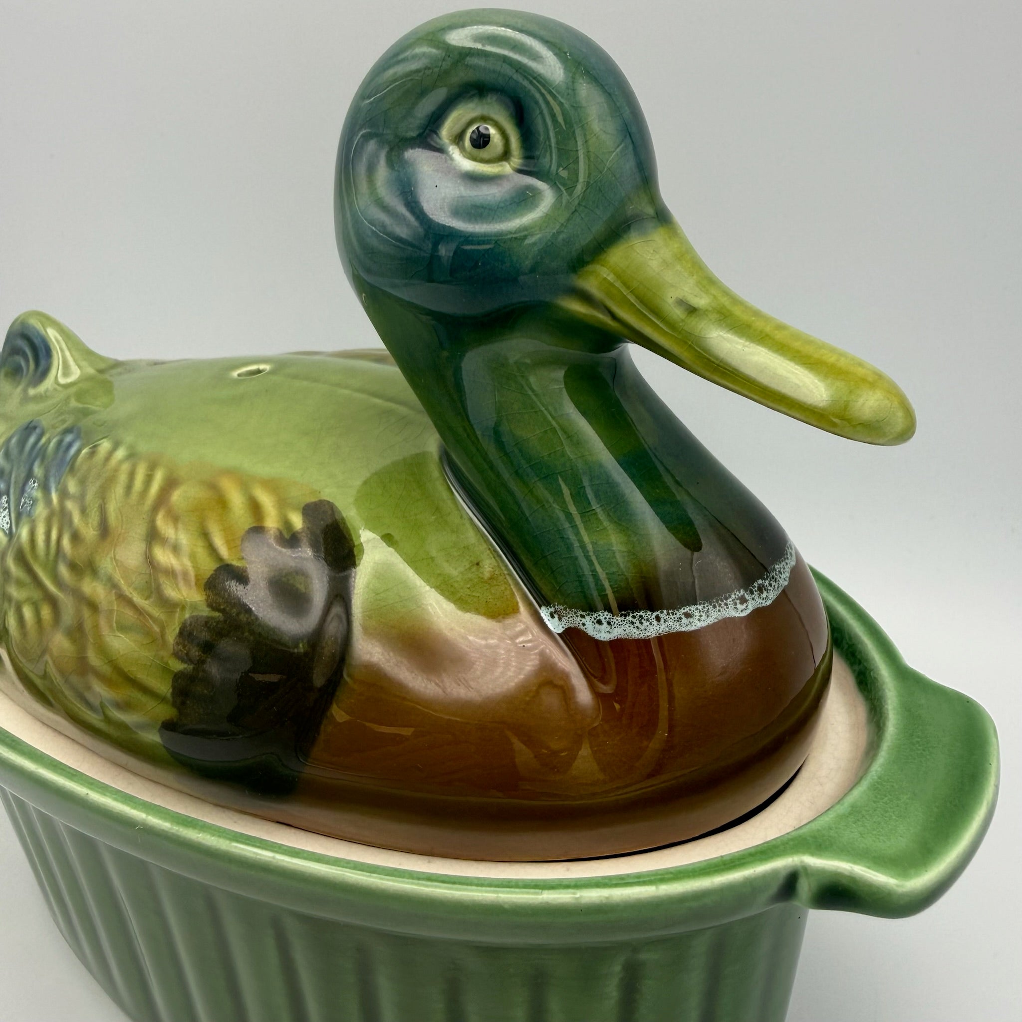 2er Set Frz. Ur-Pastetenformen 1950er I Ente & Fasan Terre a Feu I Unbenutzt Showroom Ansbach