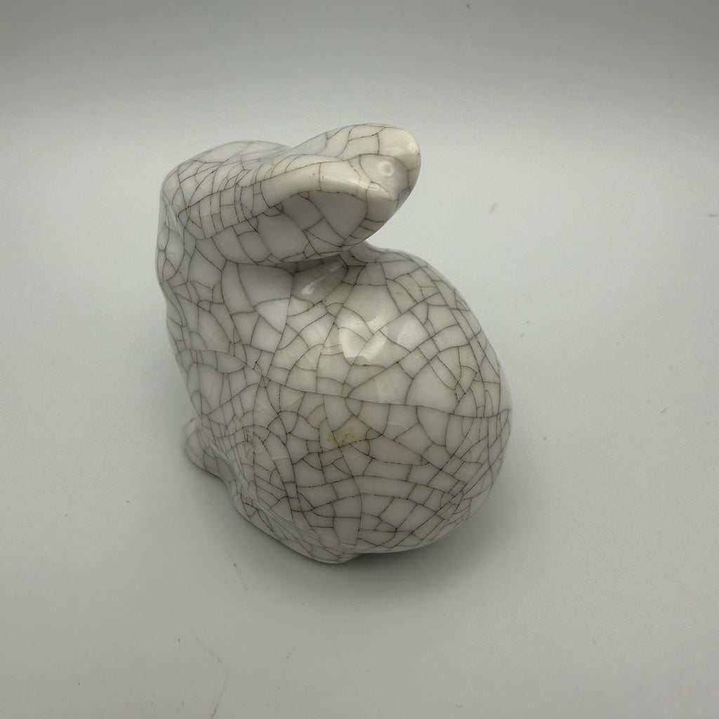 Lichte VEB Porzellan Hase I DDR Design I Walter Bosse Stil I Craquelé I Signiert I 7 cm Lichte VEB