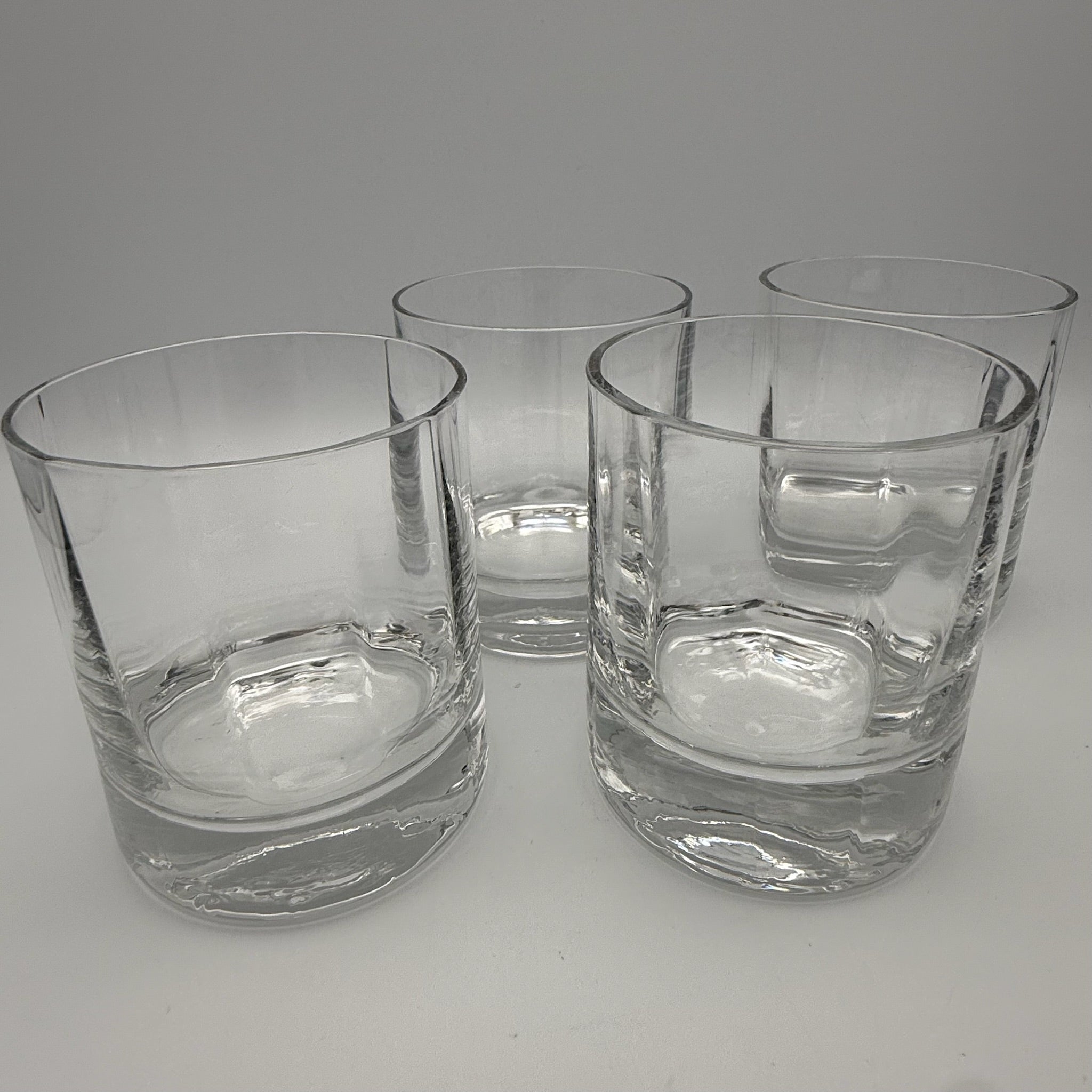 4x Vintage Whiskygläser Set Klar Bleikristall Whiskybecher Tumbler schwer 1544g Showroom Ansbach