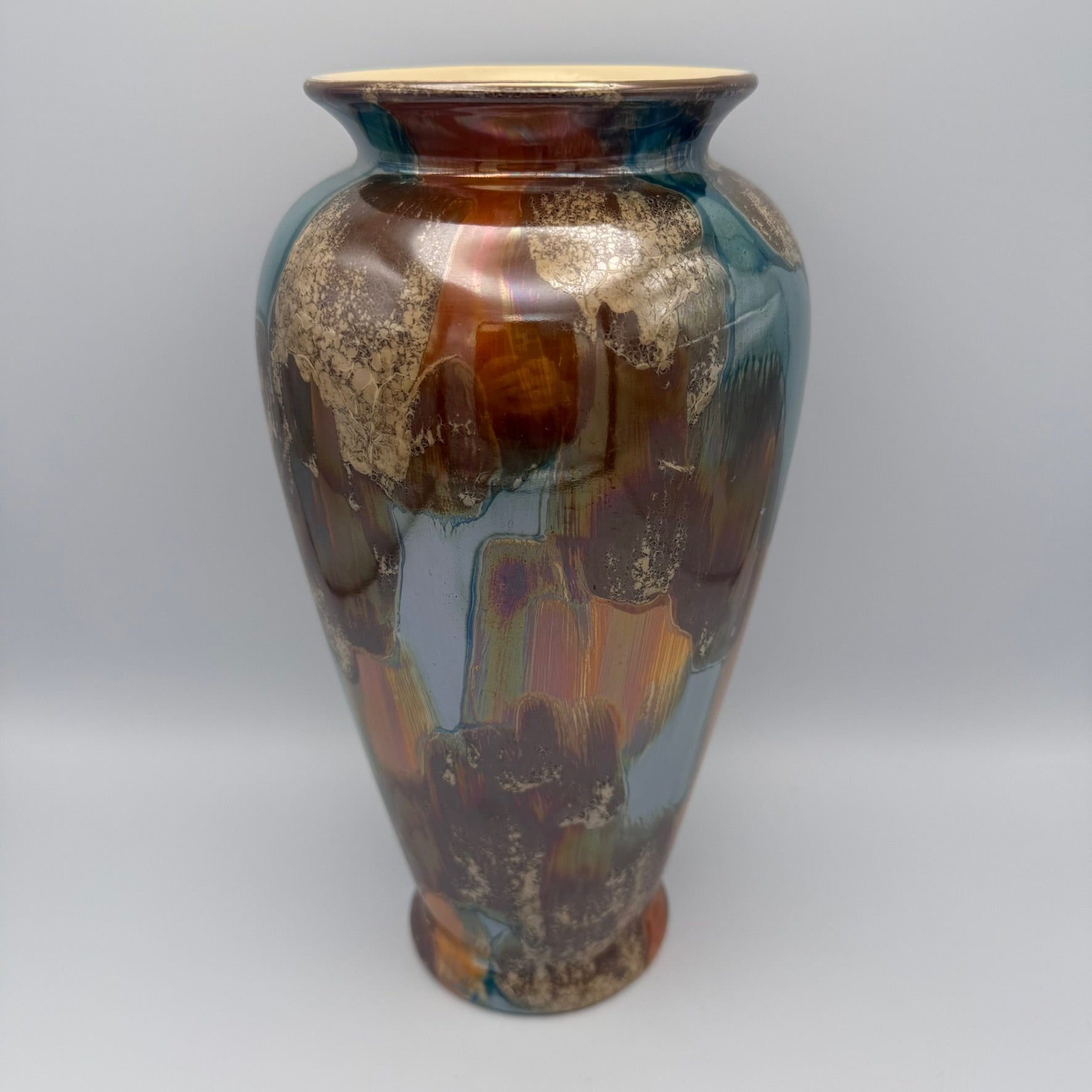 Scheurich Fat Lava Prunkvase 236-26 I Iridisierend Metallic I Space Age 1970er I West Germany Keramik I 26 cm Scheurich